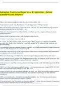 Asbestos Contractor&sol;Supervisor Examination &vert; Actual questions and answers