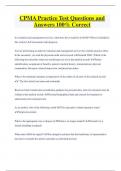 CPMA Practice Test Questions and  Answers 100&percnt; Correct 