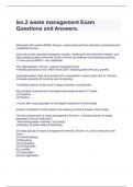 lec.2 waste management Exam Questions and Answers.