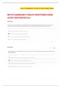 RN ATI COMMUNITY HEALTH PROCTORED EXAM LATEST 2024 (RATED A+)