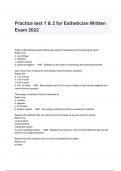 Practice test 1 & 2 for Esthetician Written Exam 2022
