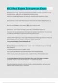 NYS Real Estate Salesperson Exam Verified answers latest update 