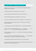 NYS Real Estate Practice Exam Questions and answers latest update 