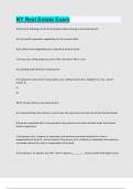 NY Real Estate Exam Correct answers latest update 