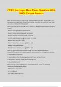 CFRE Scavenger Hunt Exam Questions With 100&percnt; Correct Answers
