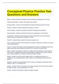 Conceptual Physics Practice Test Questions and Answers