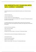 CNS GERONTOLOGY EXAM 2024 WITH 100&percnt; CORRECT ANSWERS