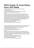SOLE Chapter 16: Acute Kidney Injury TEST BANK Complete Questions and Answers A+