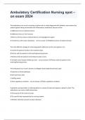 Ambulatory Certification Nursing spot &ndash;on exam 2024 