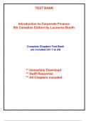 Test Bank for Introduction to Corporate Finance, 5th Canadian Edition Booth (All Chapters included)