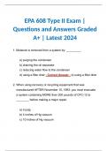 EPA 608 Type II Exam | Questions and Answers Graded A+ | Latest 2024