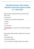 EPA 608 Final Exam| 300+ Practice Questions and Correct Answers Graded A+ | Latest 2024