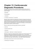 Chapter 13: Cardiovascular Diagnostic Procedures QUESTIONS AND ANSWERS