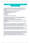 CIA Part 1 Practice Questions with 100&percnt; Verified Answers