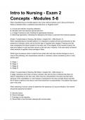 Intro to Nursing - Exam 2 Concepts - Modules 5-8