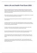 Idaho Life  INSURANCEBUNDLED EXAM S 2024 