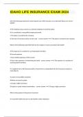 IDAHO LIFE INSURANCE EXAM 2024 