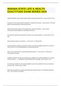INDIANA STATE LIFE & HEALTH EXACTITUDE EXAM SERIES 2024