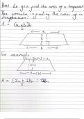 How to find the area of a trapezium.