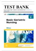 Test Bank for Basic Geriatric Nursing 8th Edition by Patricia A&period; Williams 2023 Chapter 1-20 &vert; All Chapters with Correct Questions and Answers&sol; A&plus;