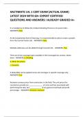 XACTIMATE LVL 1 CERT EXAM &lpar;ACTUAL EXAM&rpar; LATEST 2024 WITH 60&plus; EXPERT CERTIFIED QUESTIONS AND ANSWERS I ALREADY GRADED A&plus; 