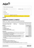 2023 AQA GCSE COMBINED SCIENCE&colon; SYNERGY 8465&sol;2H Higher Tier Paper 2 Life and Environmental Sciences Question Paper & Mark scheme &lpar;Merged&rpar; June 2023 &lbrack;VERIFIED&rsqb; GCSE 