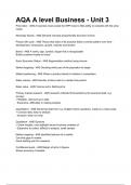 AQA A level Business - Unit 3 Question Paper & Mark scheme 