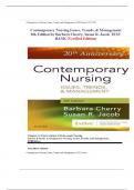 Test Bank For Contemporary Nursing Issues&comma; Trends&comma; & Management 8th Edition by Barbara Cherry&comma; Susan Jacob &vert;Chapter 1-28&vert; All Chapters with Correct Questions and Answers&sol; A&plus;