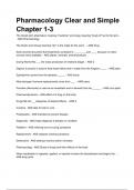 Pharmacology Clear and Simple Chapter 1-3 Complete Questions and Answers A+