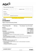2023 AQA GCSE ECONOMICS 8136&sol;2 Paper 2 How the Economy Works Question Paper & Mark scheme &lpar;Merged&rpar; June 2023 &lbrack;VERIFIED&rsqb;