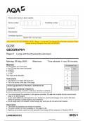 2023 AQA GCSE GEOGRAPHY 8035&sol;1 Paper 1 Living with The Physical Environment Question Paper & Mark scheme &lpar;Merged&rpar; June 2023 &lbrack;VERIFIED&rsqb;