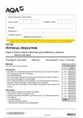 2023 AQA GCSE PHYSICAL EDUCATION 8582&sol;1 Paper 1 The human body and movement in physical activity and sport Question Paper & Mark scheme &lpar;Merged&rpar; June 2023 &lbrack;VERIFIED&rsqb;