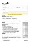 2023 AQA GCSE RELIGIOUS STUDIES B 8063&sol;2A Paper 2A Perspectives on faith &lpar;themes&rpar; Question Paper & Mark scheme &lpar;Merged&rpar; June 2023 &lbrack;VERIFIED&rsqb;