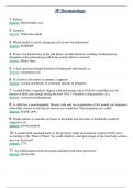 3P Dermatology &lpar;Latest 2024 &sol; 2025 &rpar; Actual Questions and  Answers 100&percnt; Correct