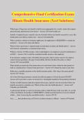 Comprehensive Final Certification Exam: Illinois Health Insurance (Xcel Solutions)
