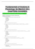 Fundamentals of Anatomy & Physiology, 8e (Martini) (ALL CHAPTERS COVERED) Fundamentals of Anatomy & Physiology, 8e (Martini)
