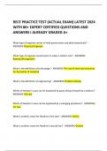 RECF PRACTICE TEST &lpar;ACTUAL EXAM&rpar; LATEST 2024  WITH 80&plus; EXPERT CERTIFIED QUESTIONS AND ANSWERS I ALREADY GRADED A&plus;