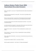 Indiana Notary Public Exam With Guaranteed Accurate Answers