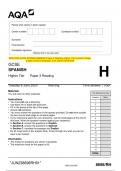 2023 AQA GCSE SPANISH 8698&sol;RH Paper 3 Reading Higher Tier Question Paper & Mark scheme &lpar;Merged&rpar; June 2023 &lbrack;VERIFIED&rsqb; GCSE