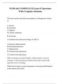 NURS 662 COMPLEX II Exam &num;2 Questions With Complete Solutions