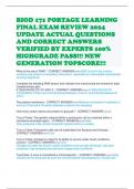 BIOD 171 PORTAGE LEARNING FINAL EXAM REVIEW 2024 UPDATE ACTUAL QUESTIONS AND CORRECT ANSWERS VERIFIED BY EXPERTS 100&percnt; HIGHGRADE PASS&excl;&excl;&excl; NEW GENERATION TOPSCORE&excl;&excl;&excl;