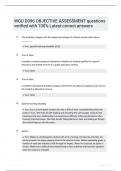 WGU D096 OBJECTIVE ASSESSMENT questions verified with 100 Latest correct answers
