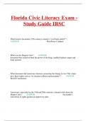 Florida Civic Literacy Exam - Study Guide IRSC