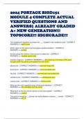 2024 PORTAGE BIOD151 MODULE 4 COMPLETE ACTUAL VERIFIED QUESTIONS AND ANSWERS&vert; ALREADY GRADED A&plus; NEW GENERATION&excl;&excl;&excl; TOPSCORE&excl;&excl;&excl; HIGHGRADE&excl;&excl;&excl;