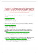 MSN 5410 ADVANCED MEDICAL SURGICAL NURSING LATEST  EXAM 2022-2024 &sol; MSN 5410 ADVANCED MEDICAL SURGICAL  NURSING LATEST EXAM 2022-2024 58 REAL EXAM QUESTIONS  AND ANSWERS PLUS MARKING SCHEME 1&period; The nurse has just reassessed the condition of a postoperative