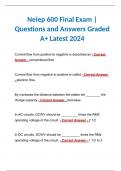 Neiep 600 Final Exam |Questions and Answers Graded A+ Latest 2024