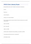 FGCU Civic Literacy| 100 Exam Questions with Complete Solutions|41 Pages