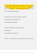 Contracting Officer Representative Course Exam Questions and answers with 100&percnt; Complete solutions &vert; verified &updated 2024