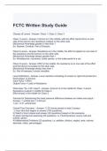FCTC Written Study Guide latest updated (Graded A)