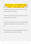 Maine Insurance &ndash; Exam Frequently Missed Questions and answers with 100&percnt; Complete solutions &vert; verified &updated 2024